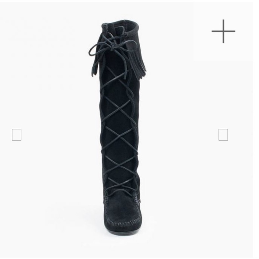 Minnetonka Front Lace Knee High Boot